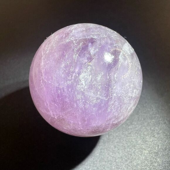 Amethyst Crystal Marble Sphere Meditation Stone (#7) - Picture 6 of 9